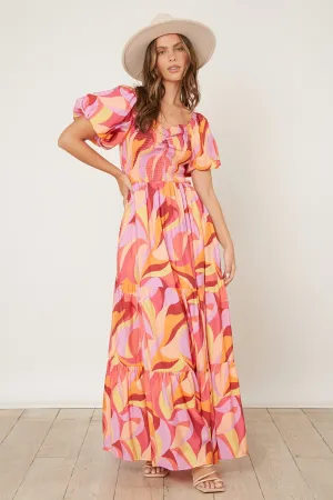 Geo Print Maxi Dress