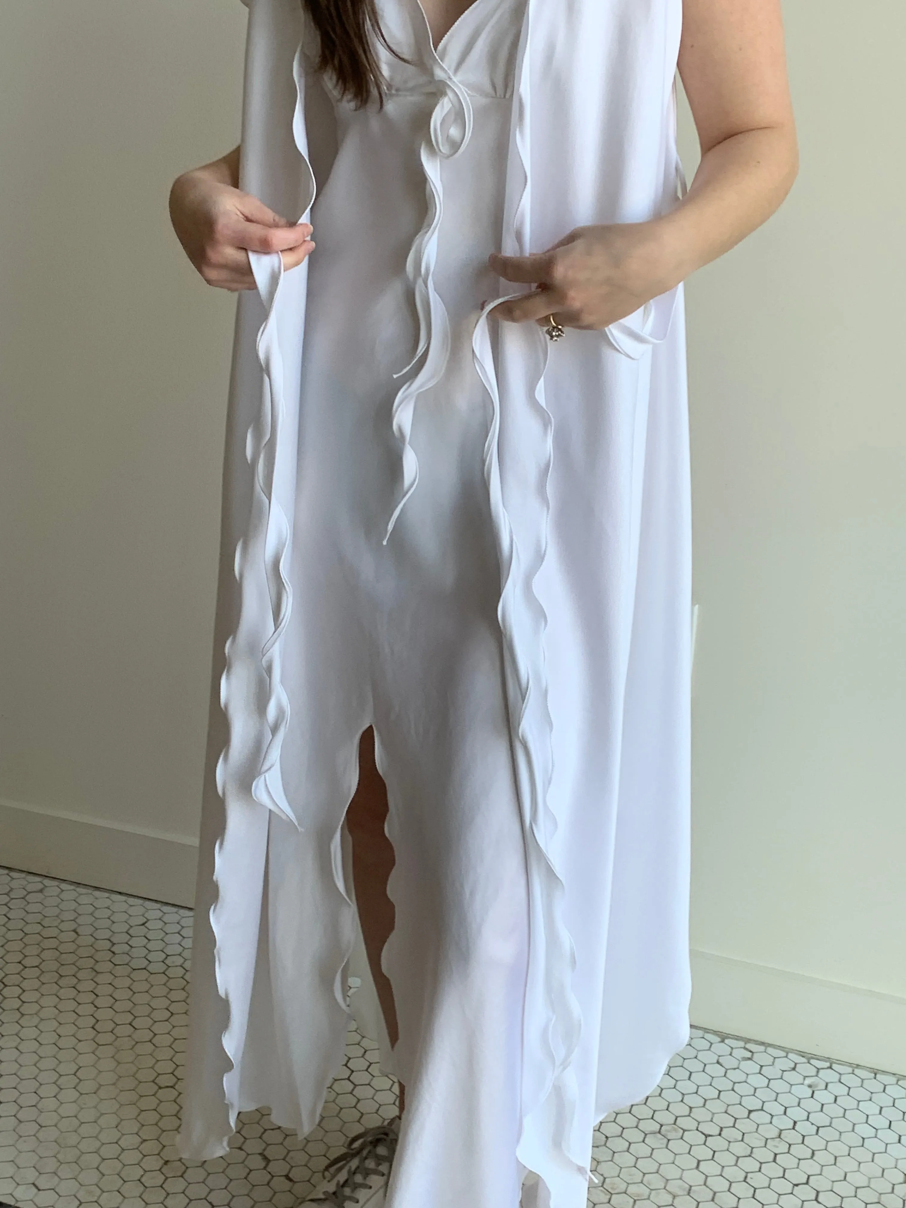 Georgette Trabolsi satin slip dress set