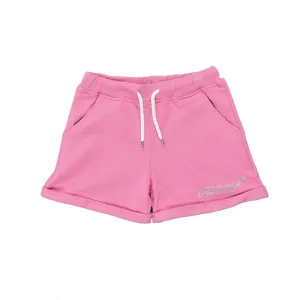 Girls Pink Chrystal Logo Shorts