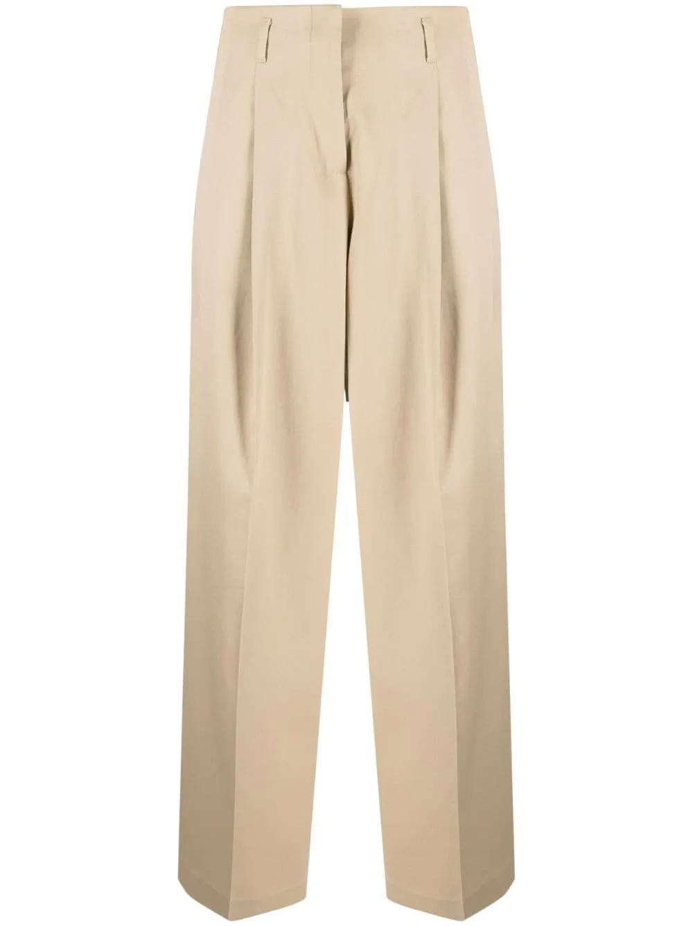 Golden wool trousers
