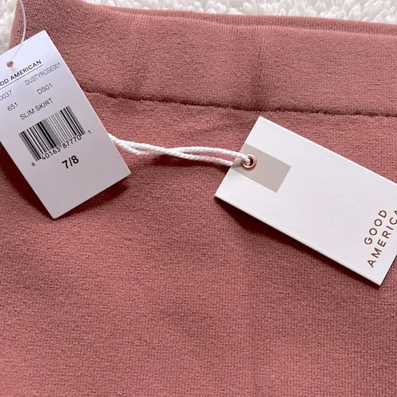 Good American midi skirt dusty rose size 7/8 NWT