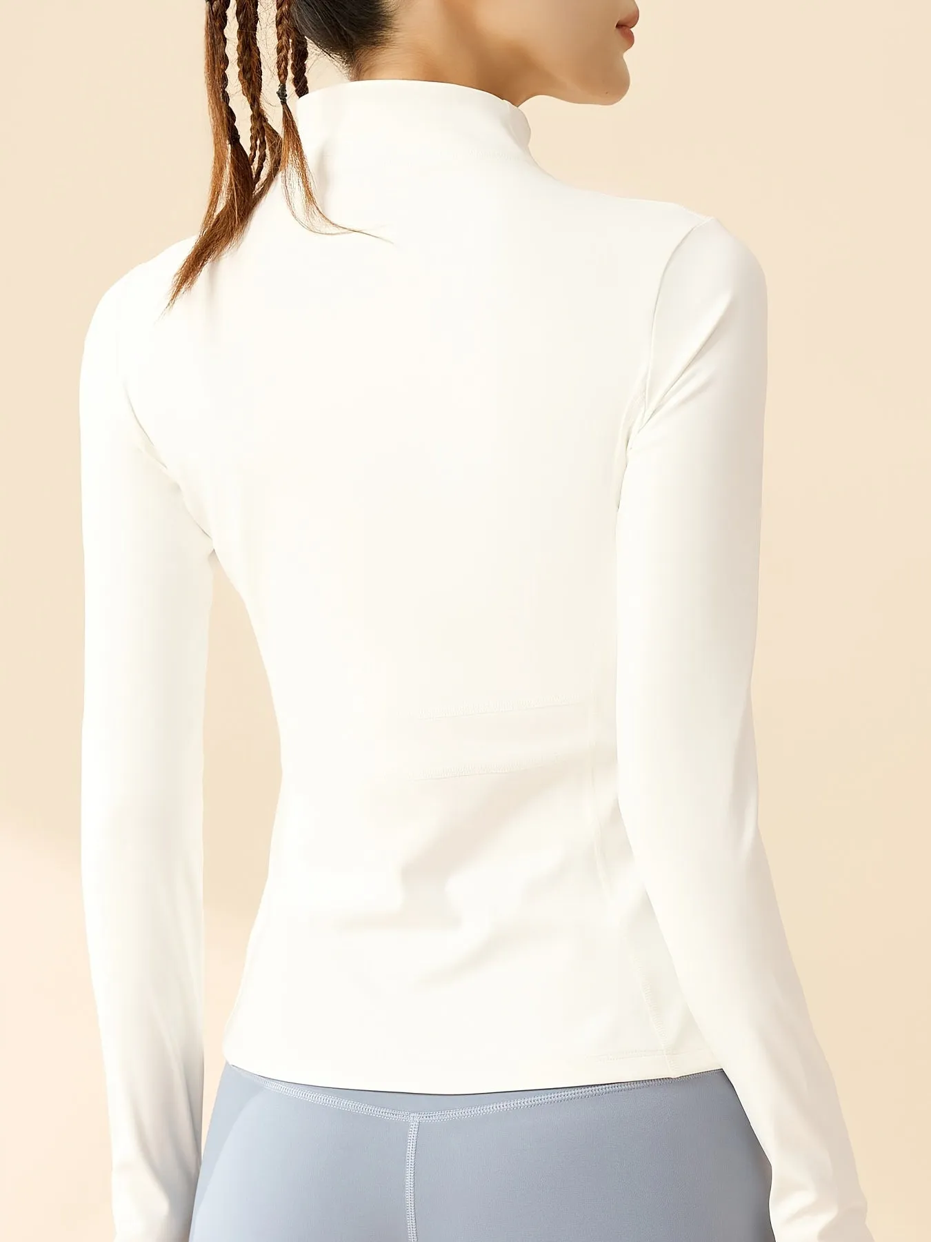 Grace | Cropped sportjack met ademende stof en staande kraag