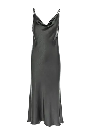 Grey Midi Slip Dress