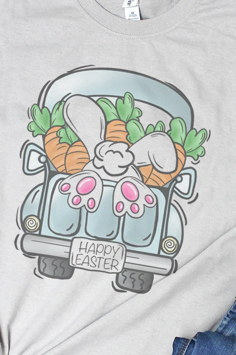 Happy Easter Cottontail Truck Unisex Dri-Power 50/50 Tee