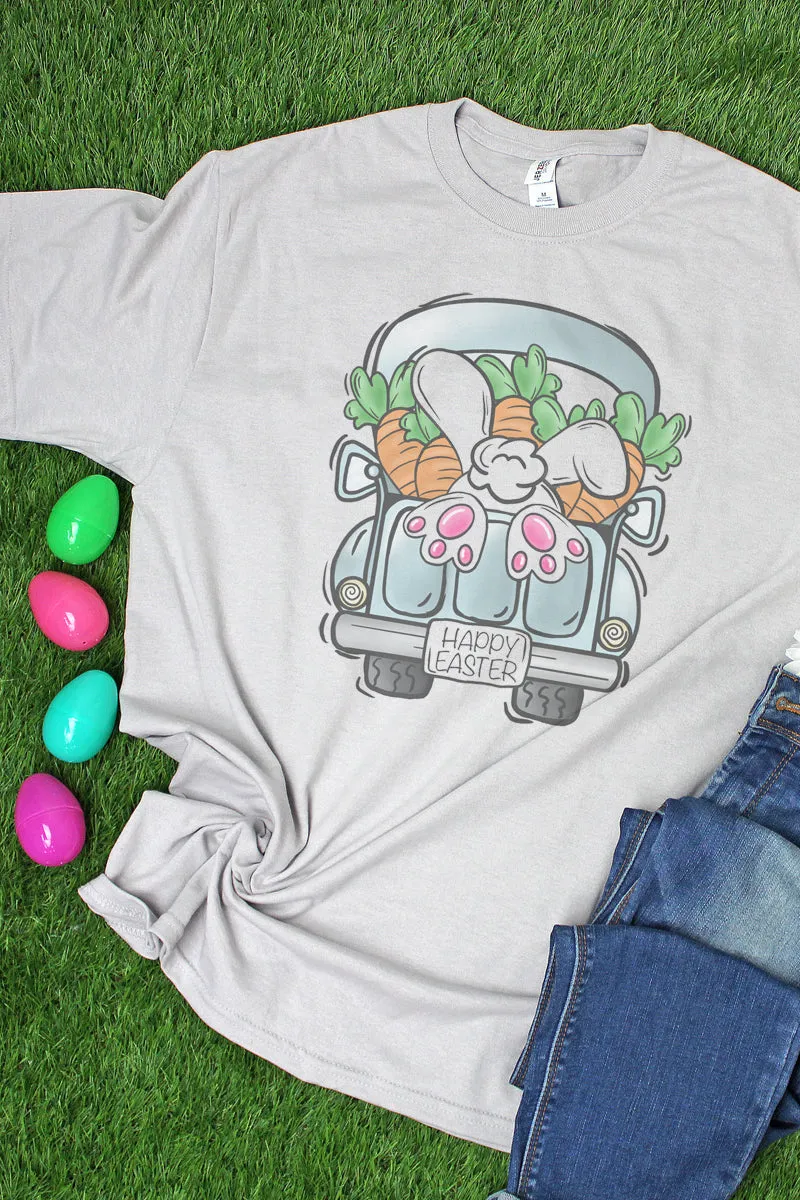 Happy Easter Cottontail Truck Unisex Dri-Power 50/50 Tee