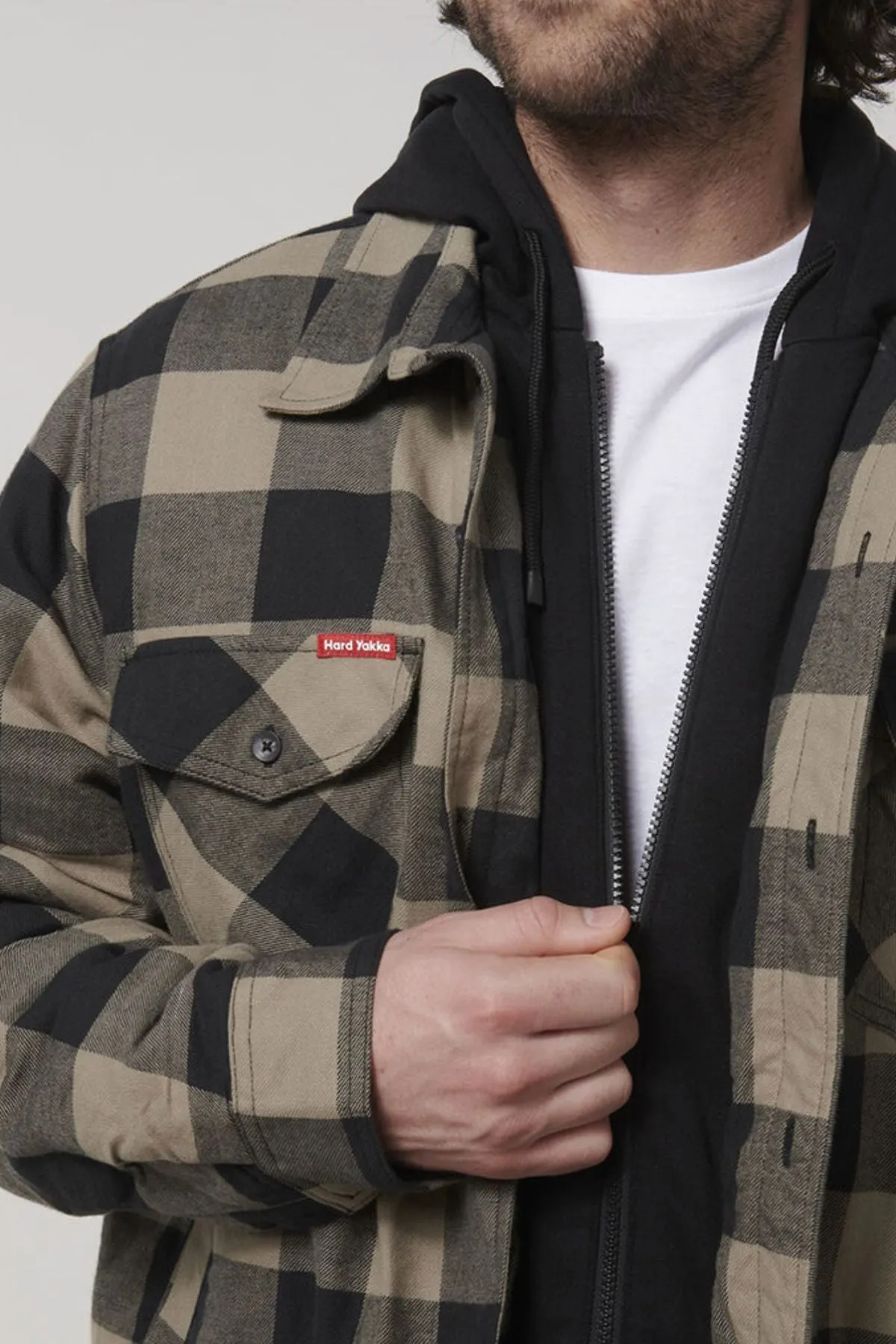 Hard Yakka Quilted Flannelette Shacket