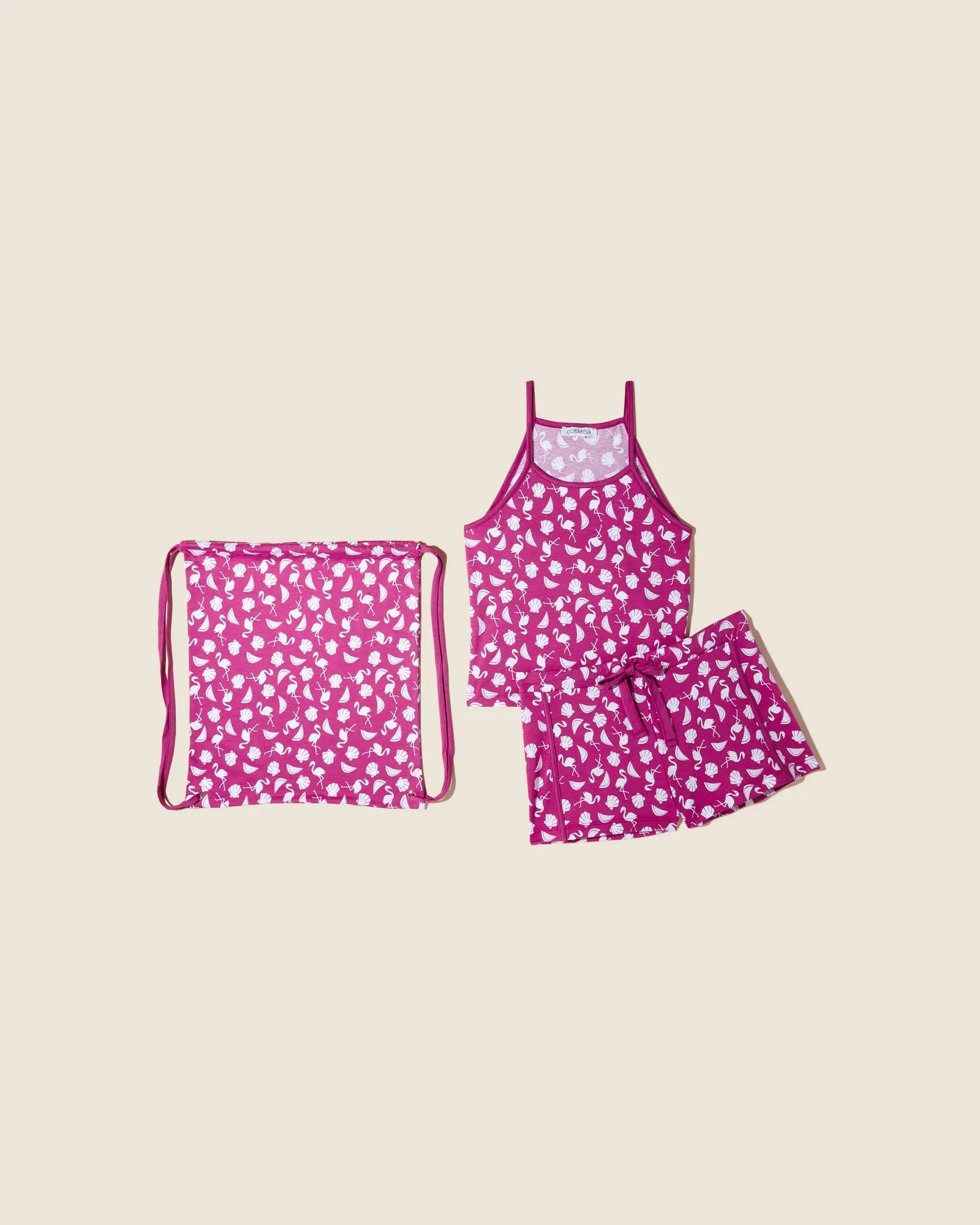 High Neck Tank Top & Short In Bag