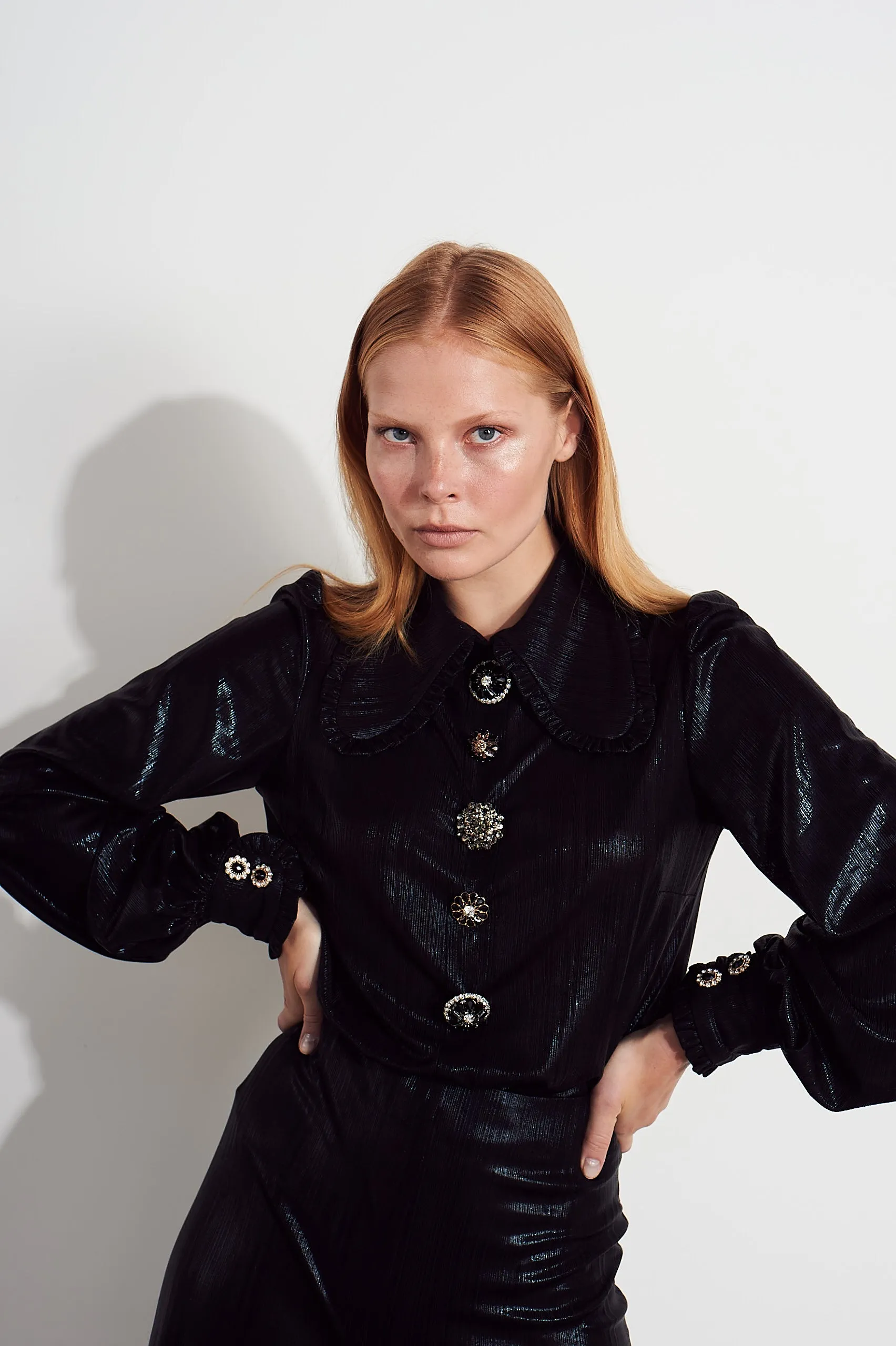 Honor Jumpsuit - Metallic black