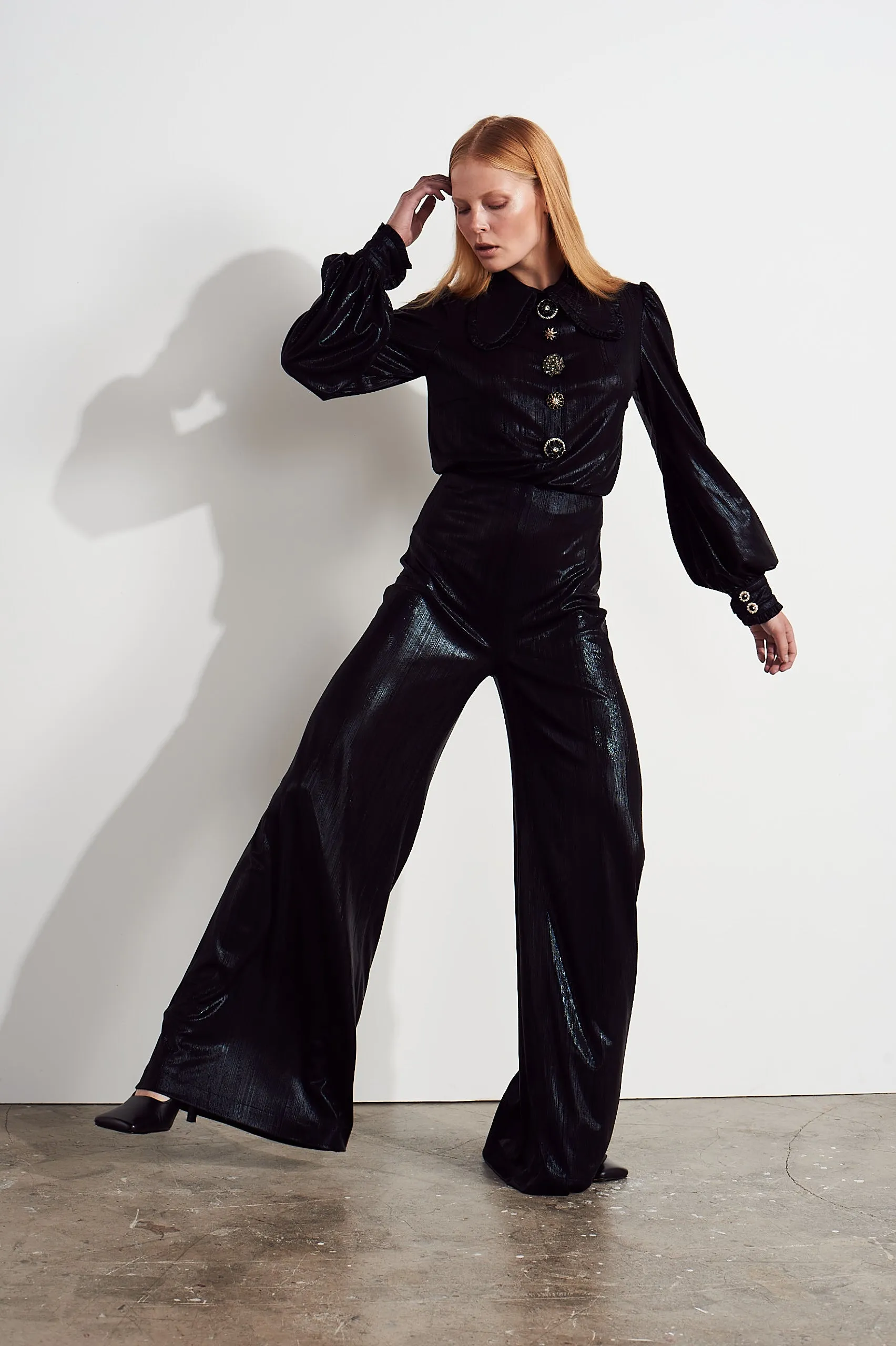 Honor Jumpsuit - Metallic black