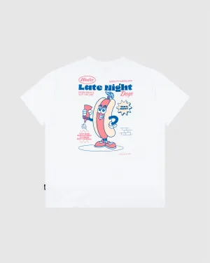 HOT DOG BOX FIT TEE - WHITE