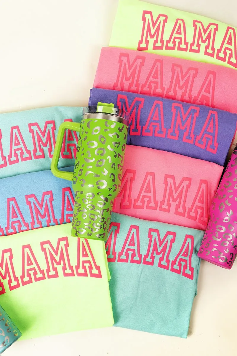 Hot Pink Mama Varsity Puff Vinyl Dri-Power 50/50 Tee