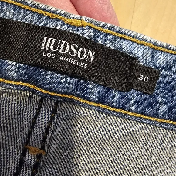 Hudson Hana Biker Bermuda Jean Denim Shorts Size 30