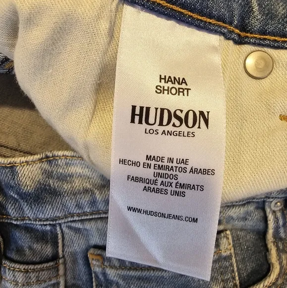 Hudson Hana Biker Bermuda Jean Denim Shorts Size 30