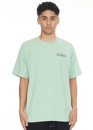 HUFFER Block Tee 220/Stacked Up - Lichen