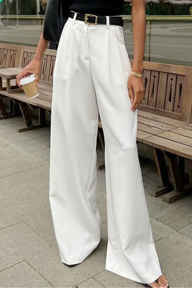 HWT1078 Chic Wide-Leg Trousers Pant