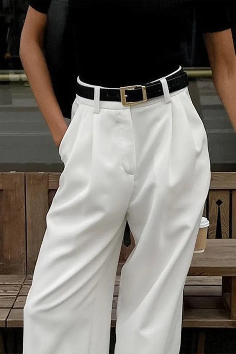 HWT1078 Chic Wide-Leg Trousers Pant