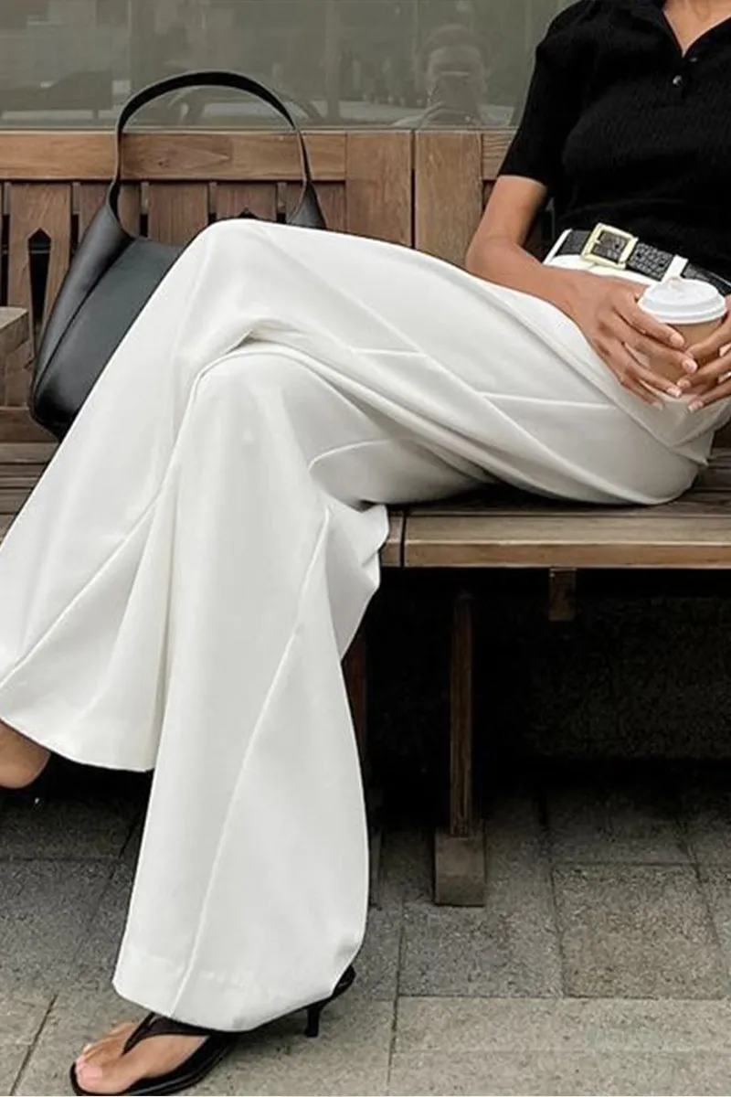 HWT1078 Chic Wide-Leg Trousers Pant