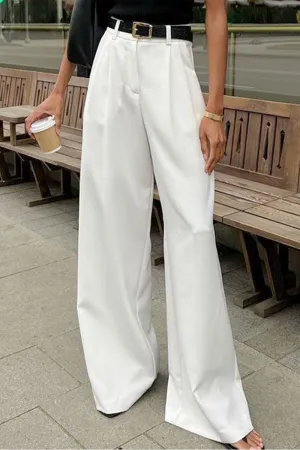 HWT1078 Chic Wide-Leg Trousers Pant