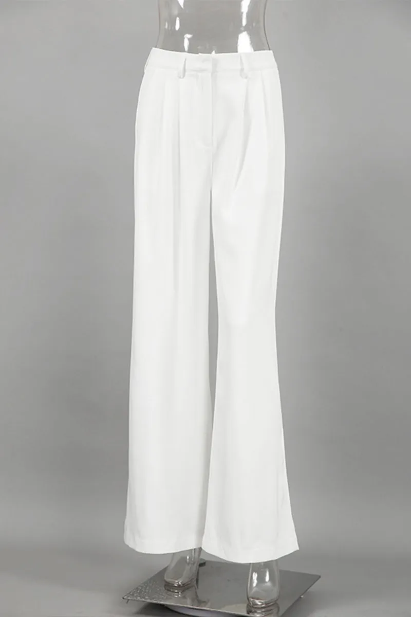 HWT1078 Chic Wide-Leg Trousers Pant