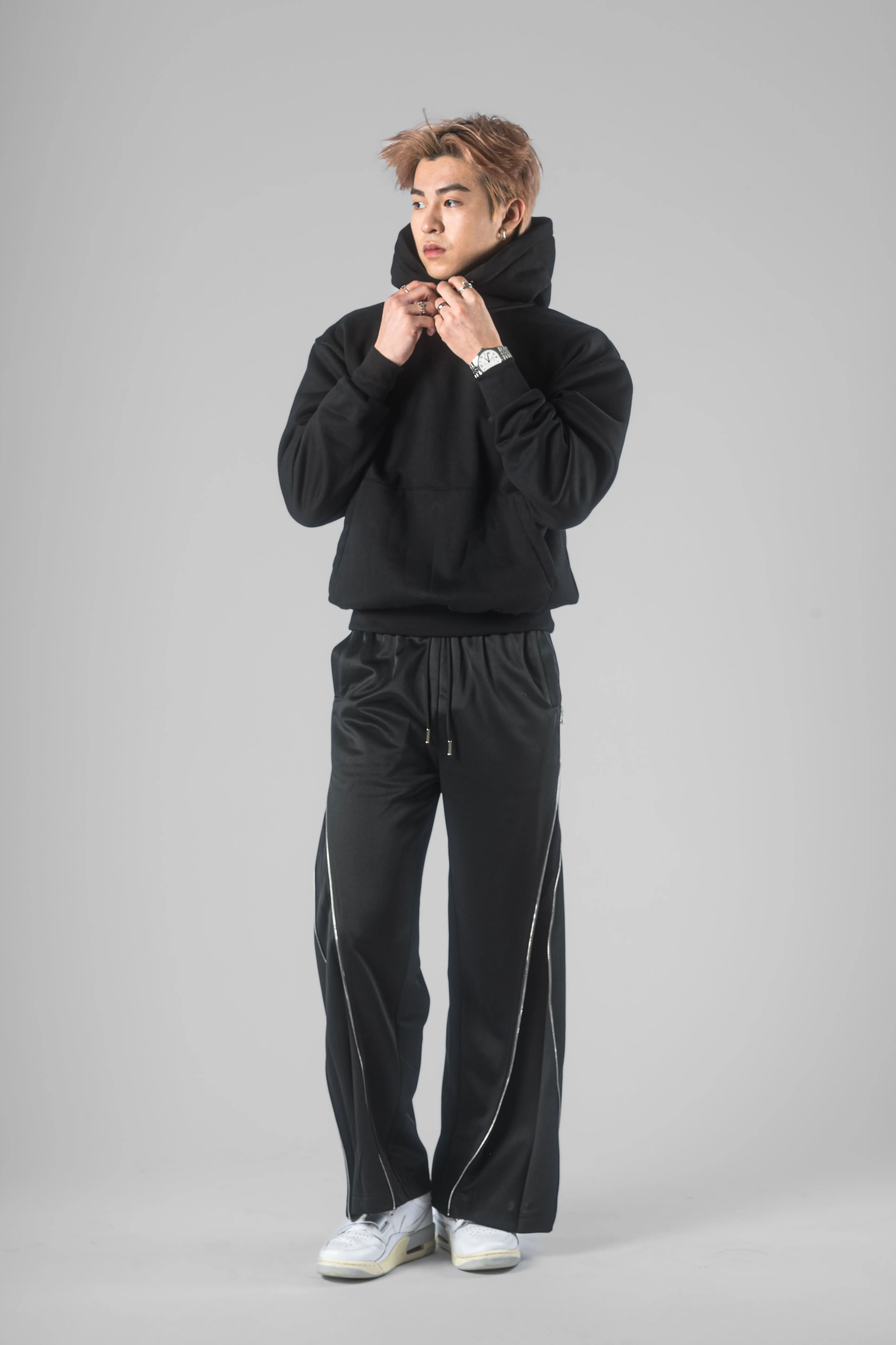 HYBRID ZIP FLARE TROUSERS