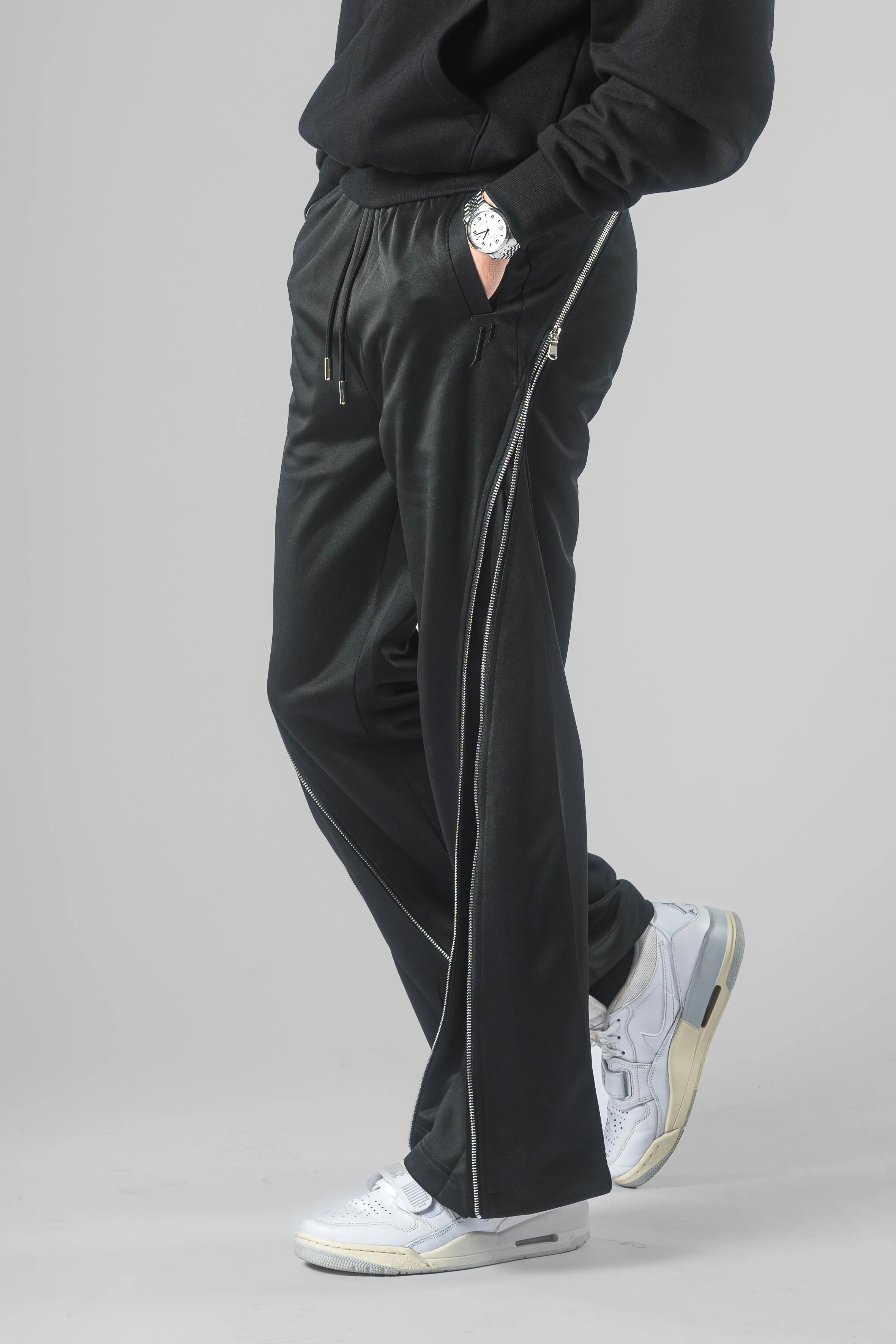 HYBRID ZIP FLARE TROUSERS