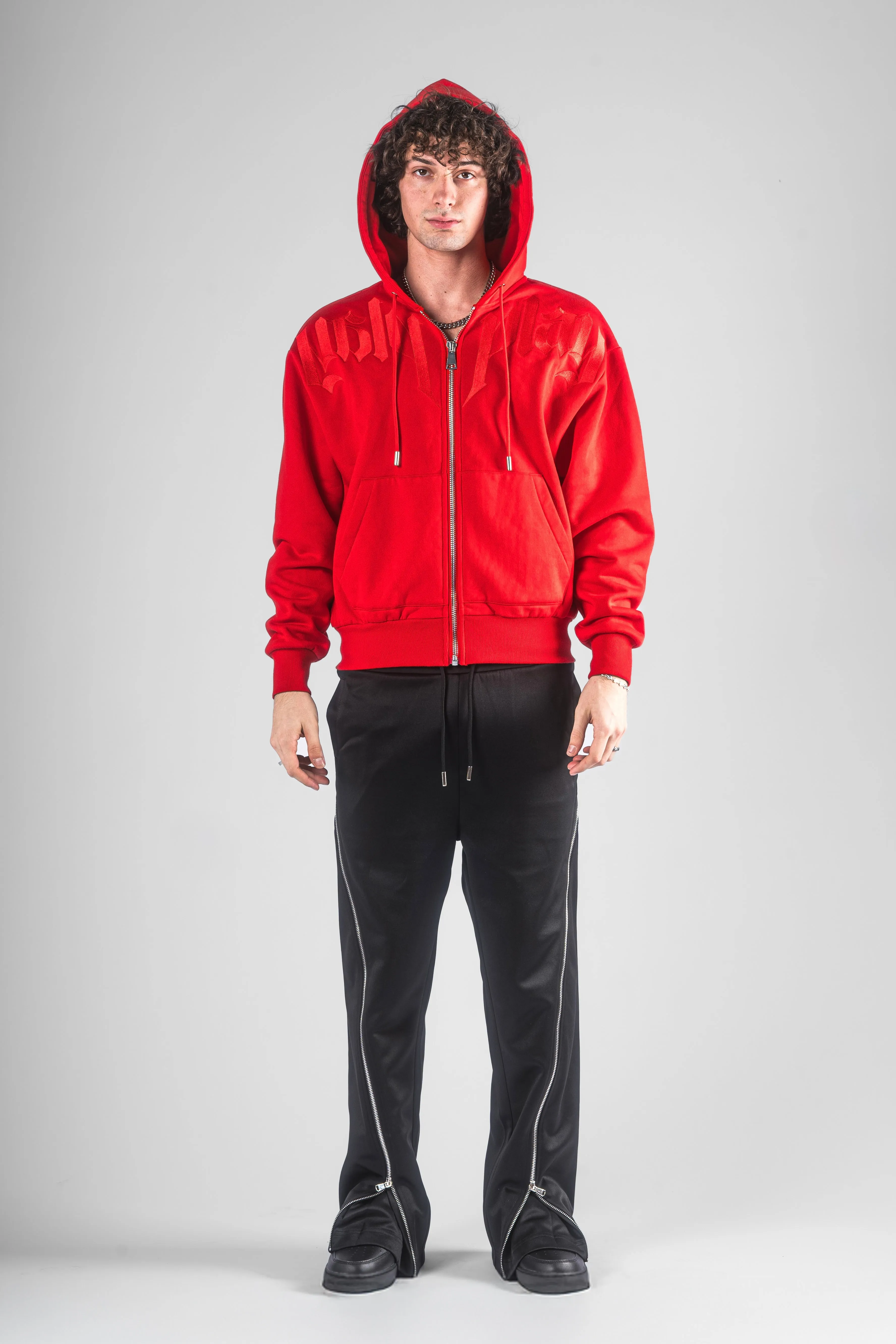 HYBRID ZIP FLARE TROUSERS