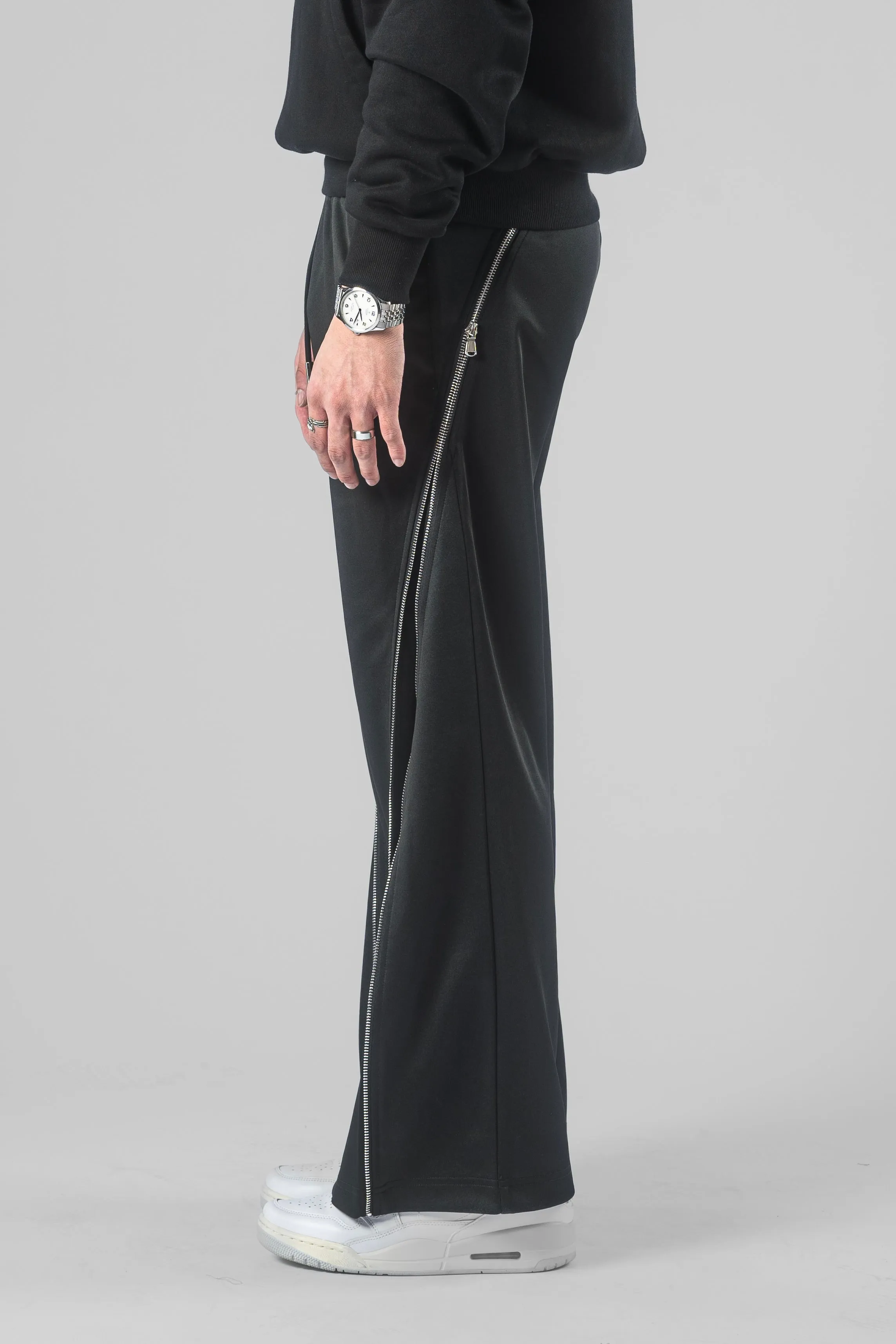 HYBRID ZIP FLARE TROUSERS