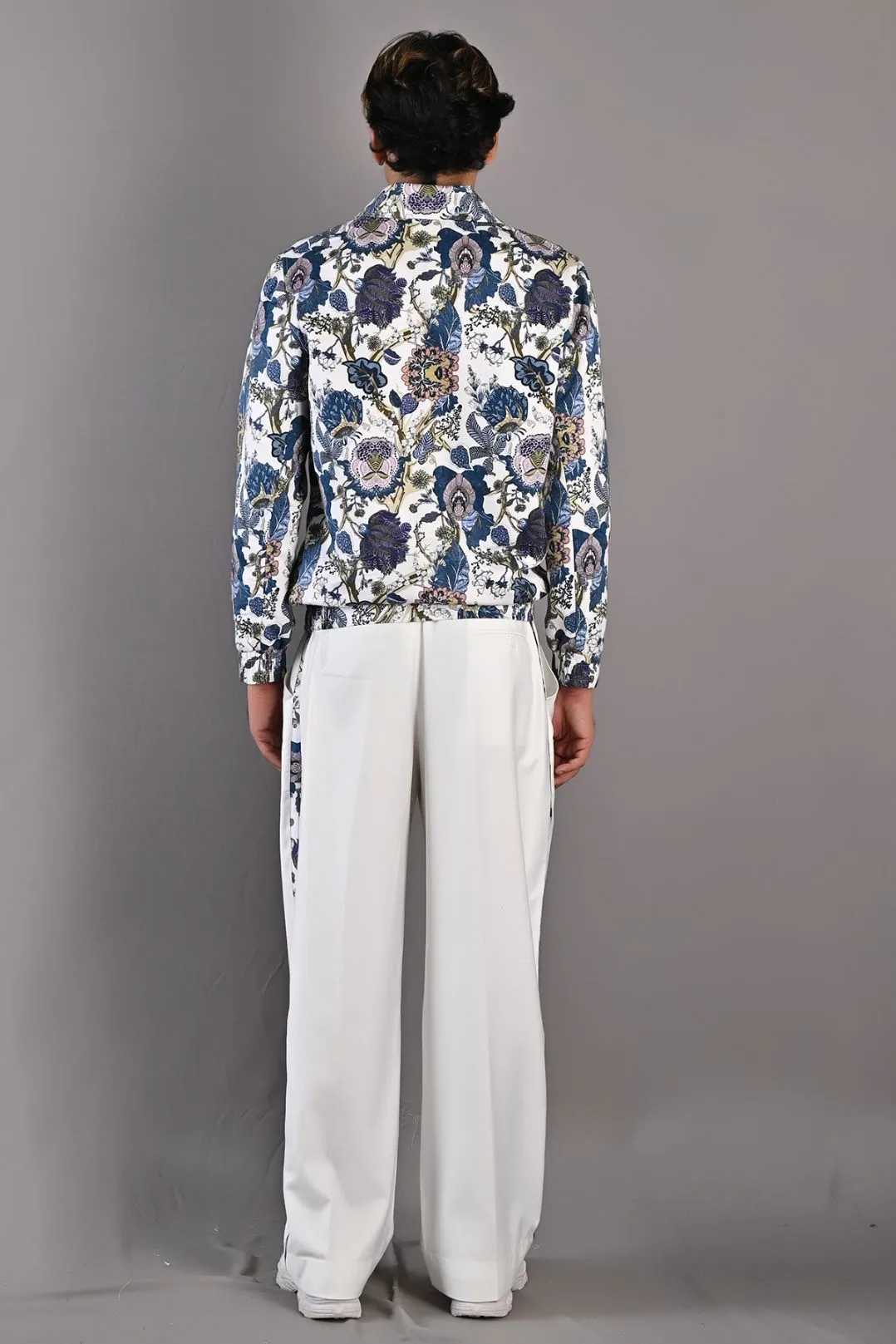 Jacek -  Multi Blue Printed Shacket Set With Pant