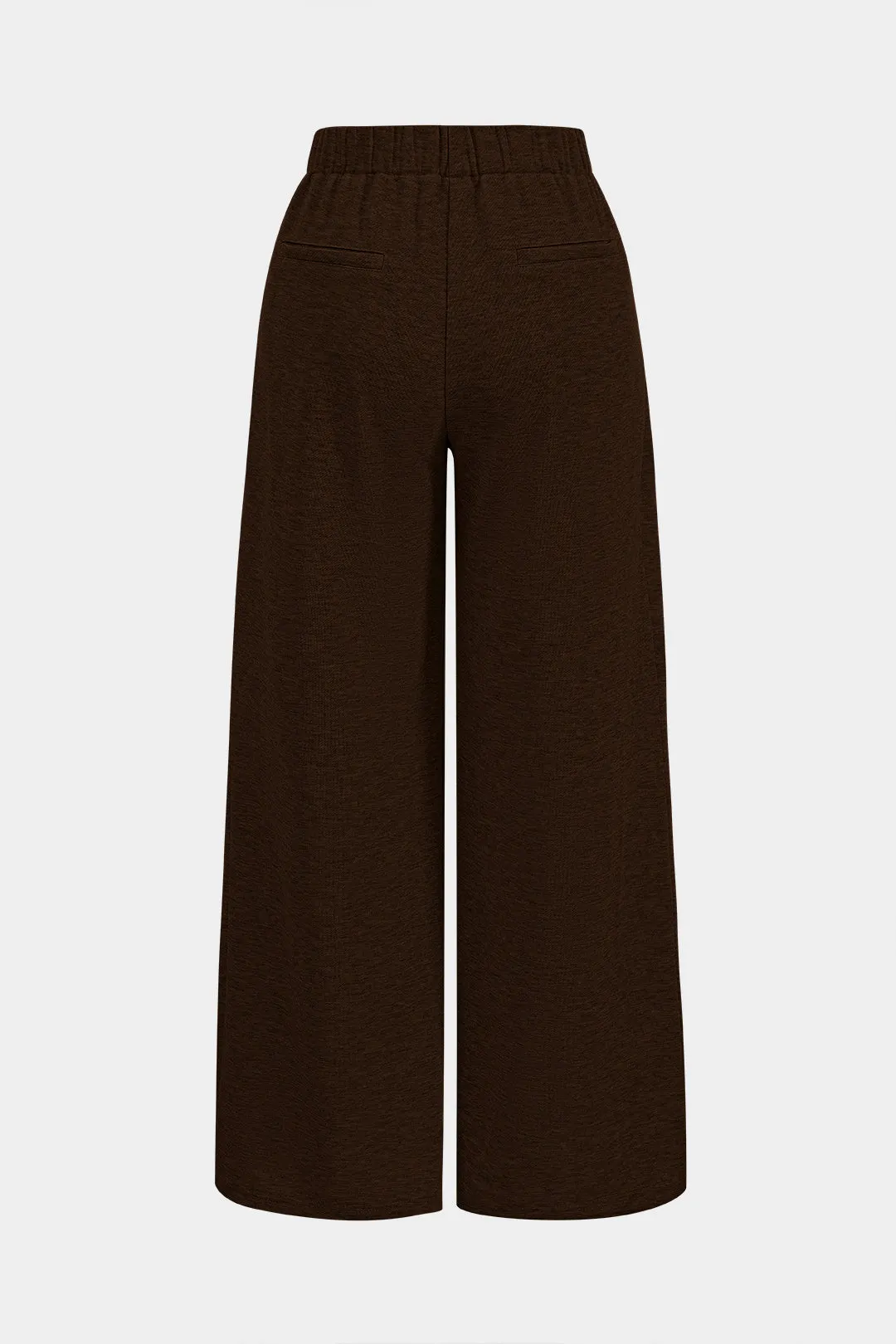 Jayne - Elegant Ruched Design Woman's Wide Leg Trousers