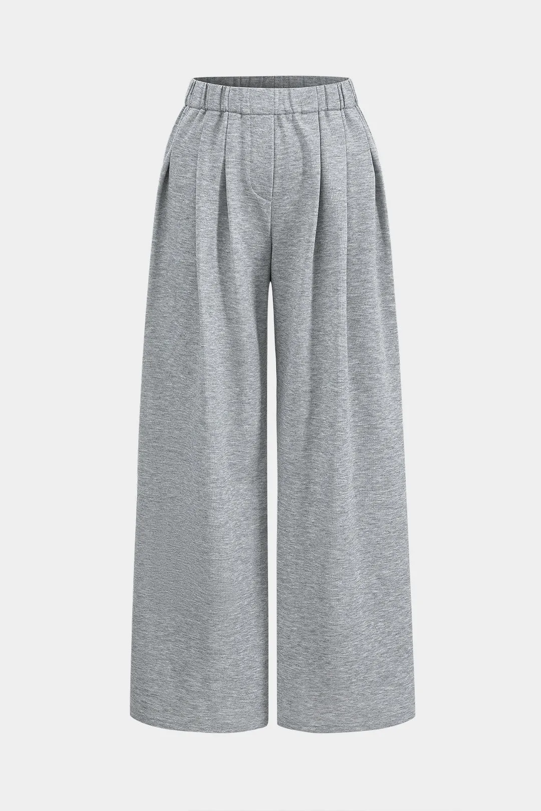 Jayne - Elegant Ruched Design Woman's Wide Leg Trousers