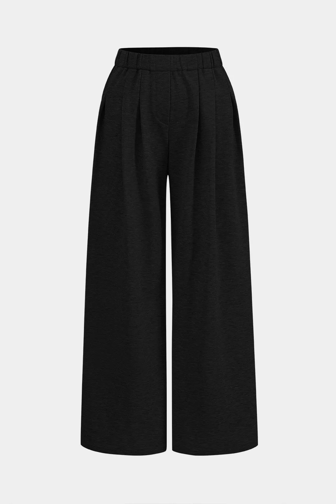 Jayne - Elegant Ruched Design Woman's Wide Leg Trousers