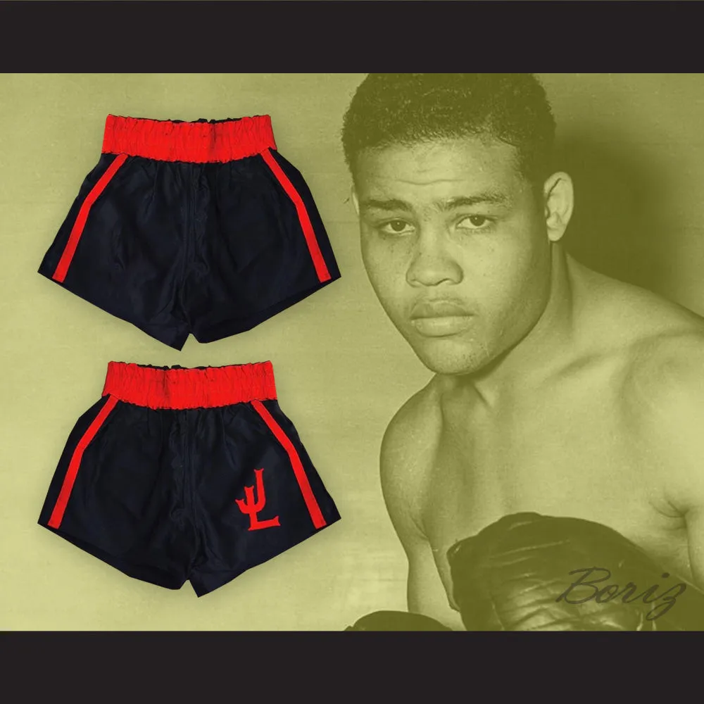 Joe Louis Black and Red Boxing Shorts