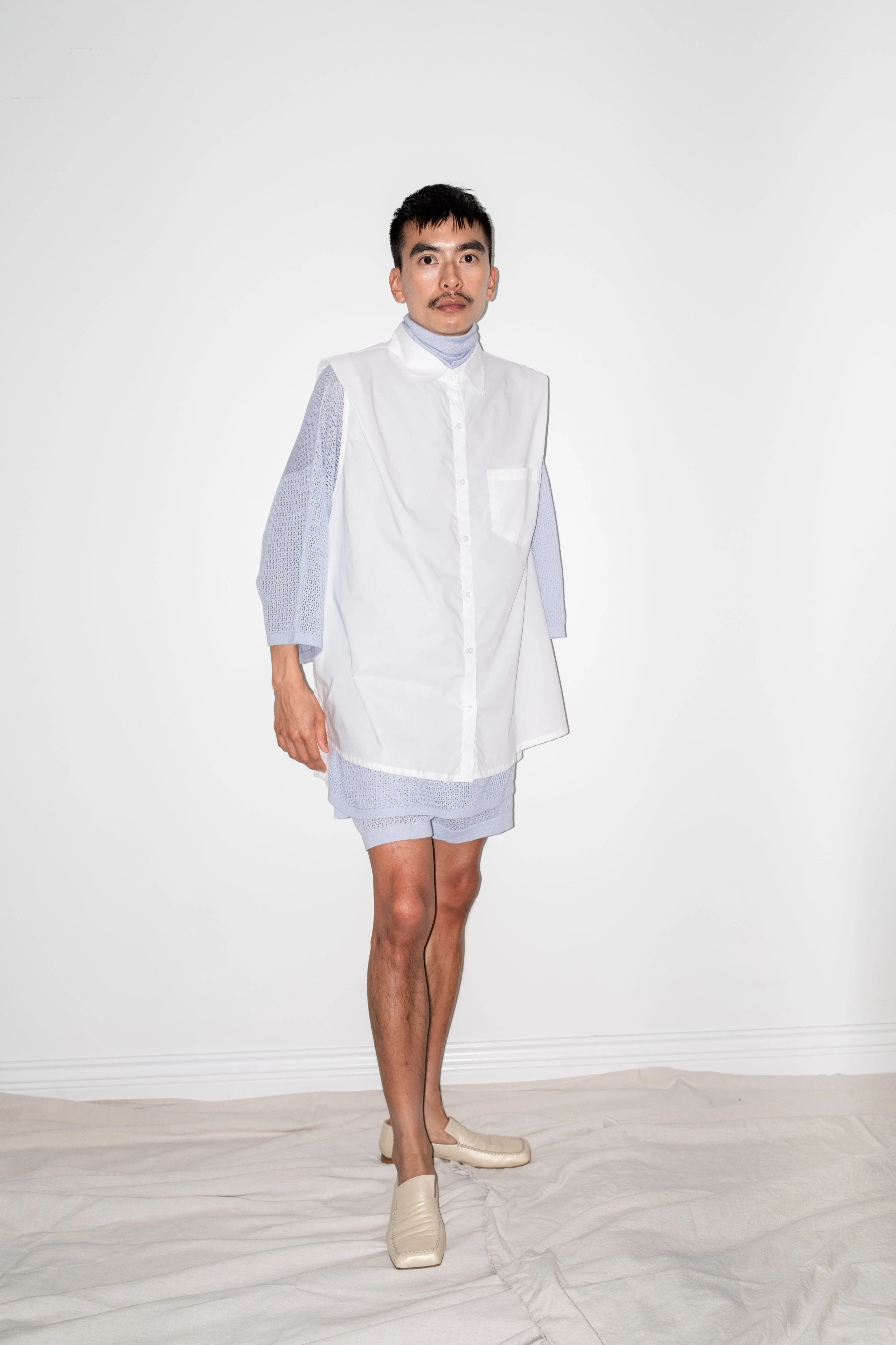 John Knit Short in Baby Blue
