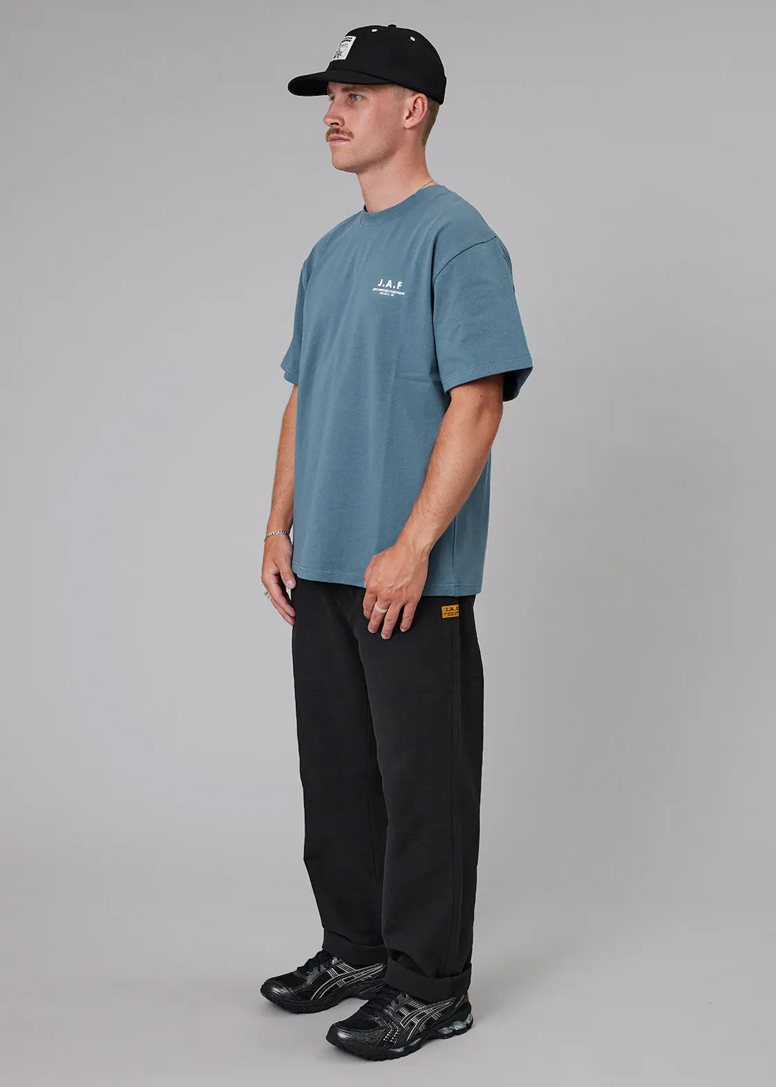 JUST ANOTHER FISHERMAN J.A.F Heavy Shore Tee - Dusk Blue