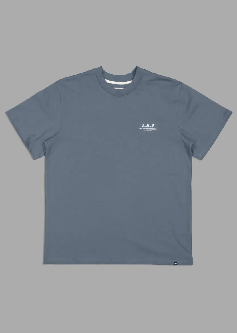 JUST ANOTHER FISHERMAN J.A.F Heavy Shore Tee - Dusk Blue