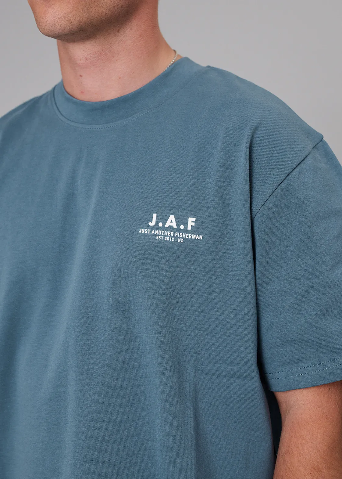 JUST ANOTHER FISHERMAN J.A.F Heavy Shore Tee - Dusk Blue