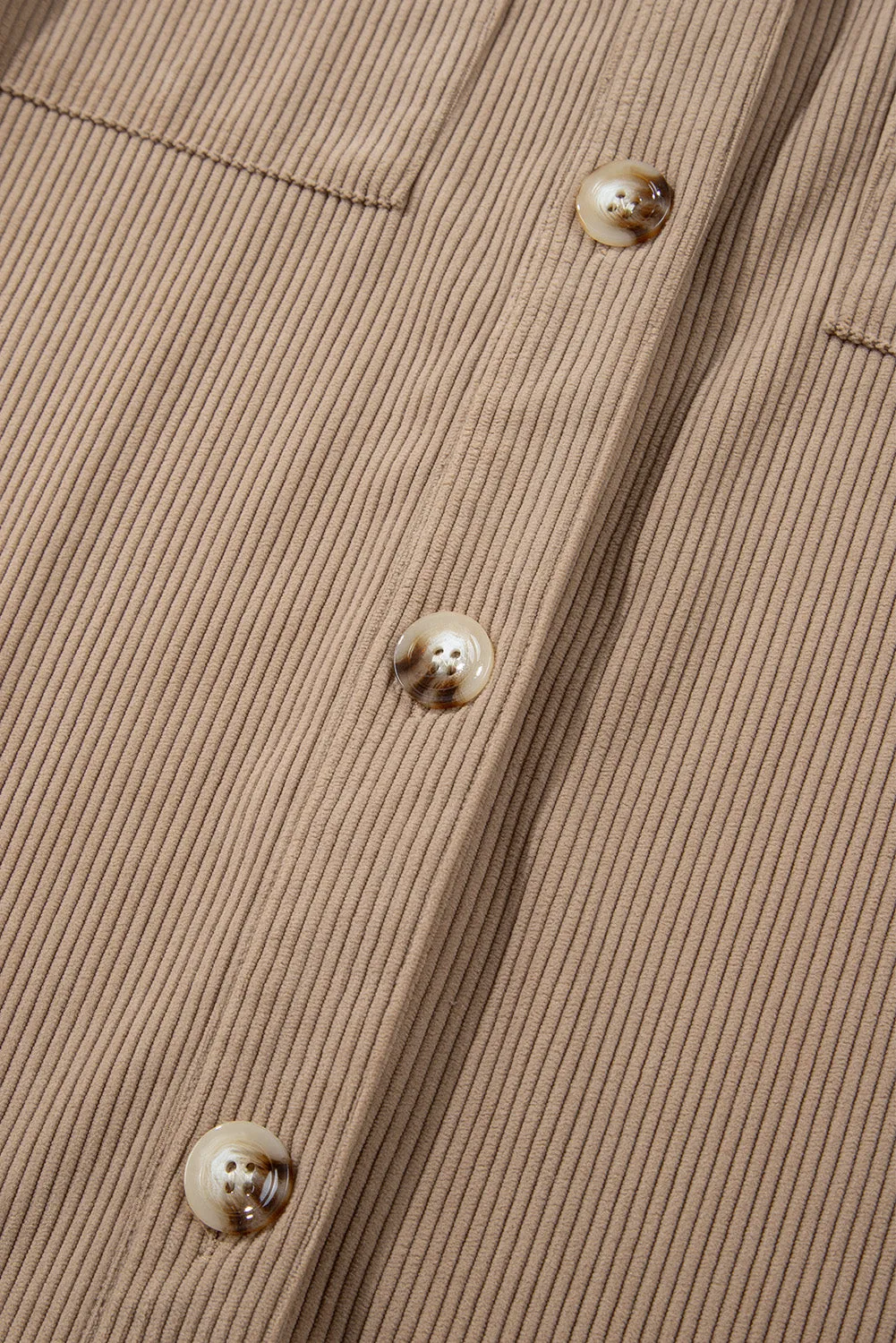 KaleaBoutique Hooded Drawstring Pockets Corduroy Shacket