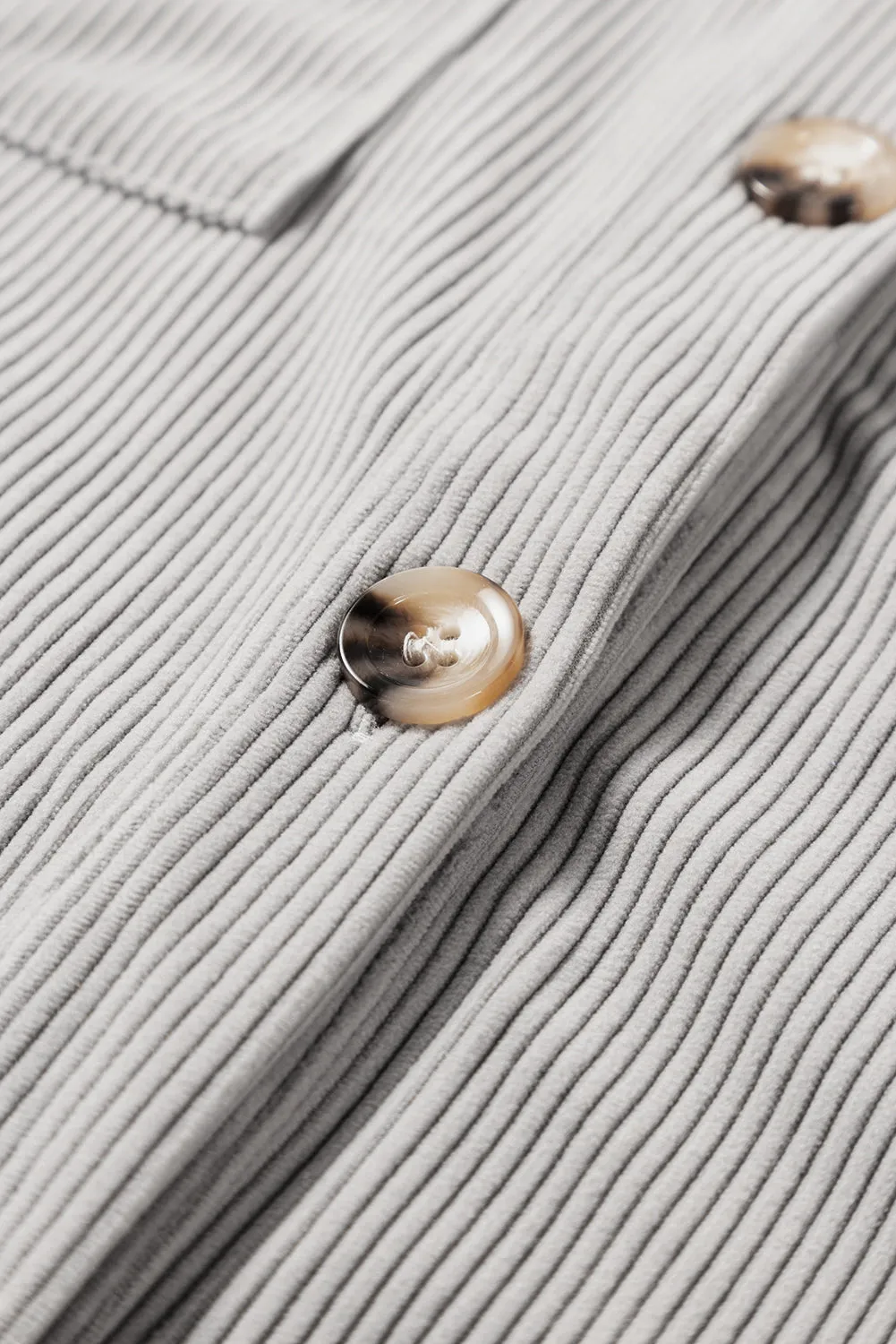 KaleaBoutique Hooded Drawstring Pockets Corduroy Shacket