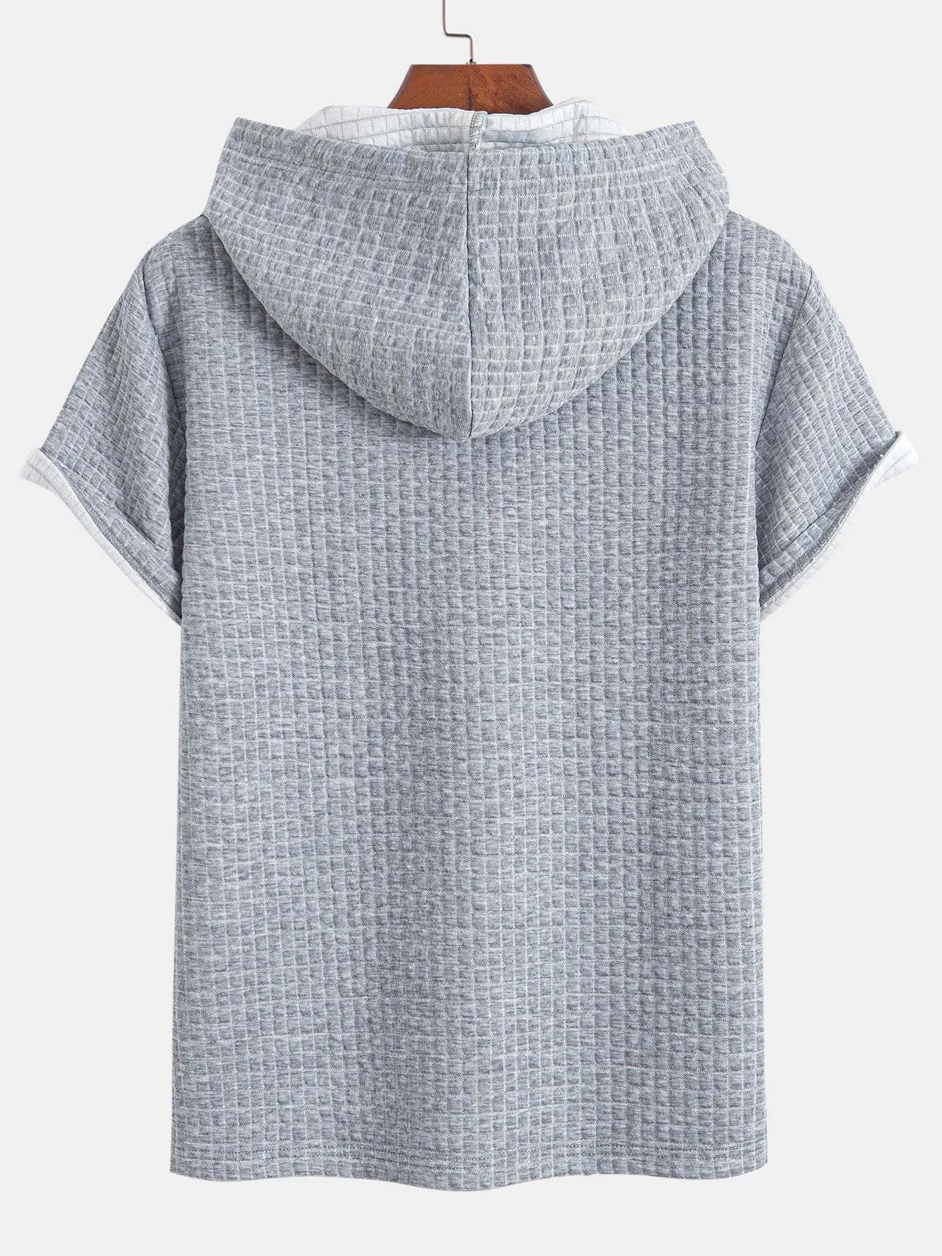 Kangaroo Pocket Waffle Hoodie T-Shirt & Shorts
