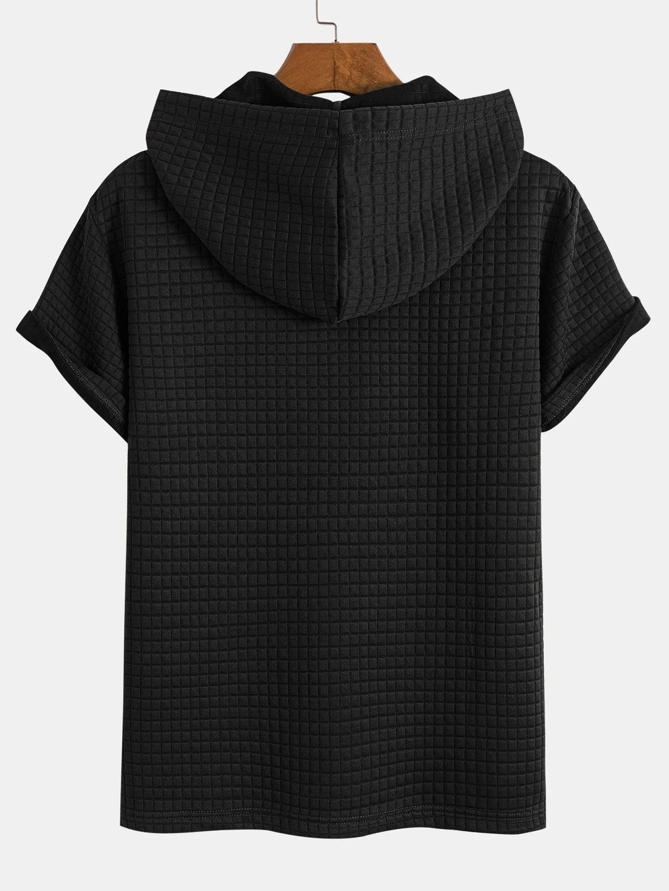Kangaroo Pocket Waffle Hoodie T-Shirt & Shorts