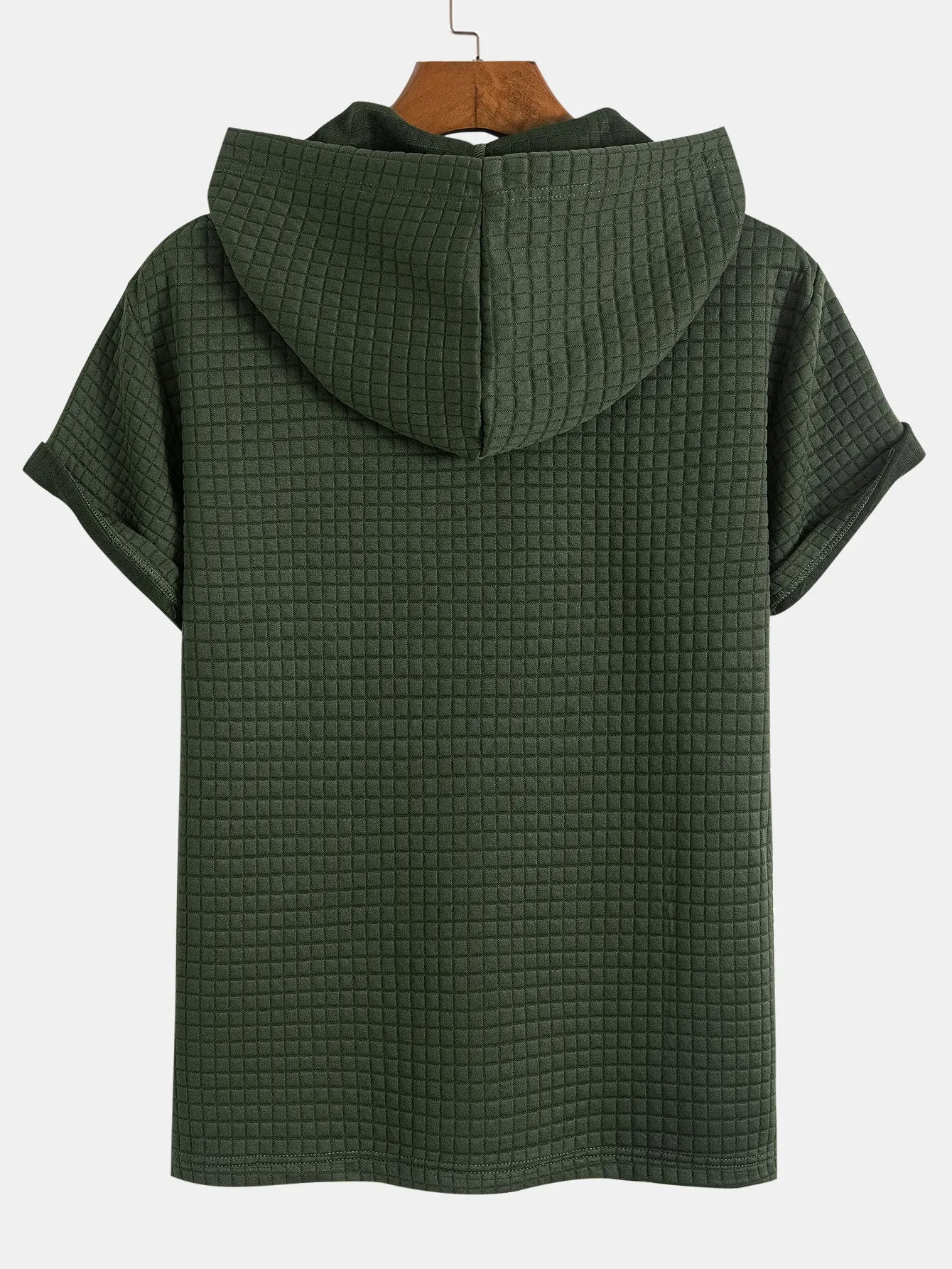 Kangaroo Pocket Waffle Hoodie T-Shirt & Shorts
