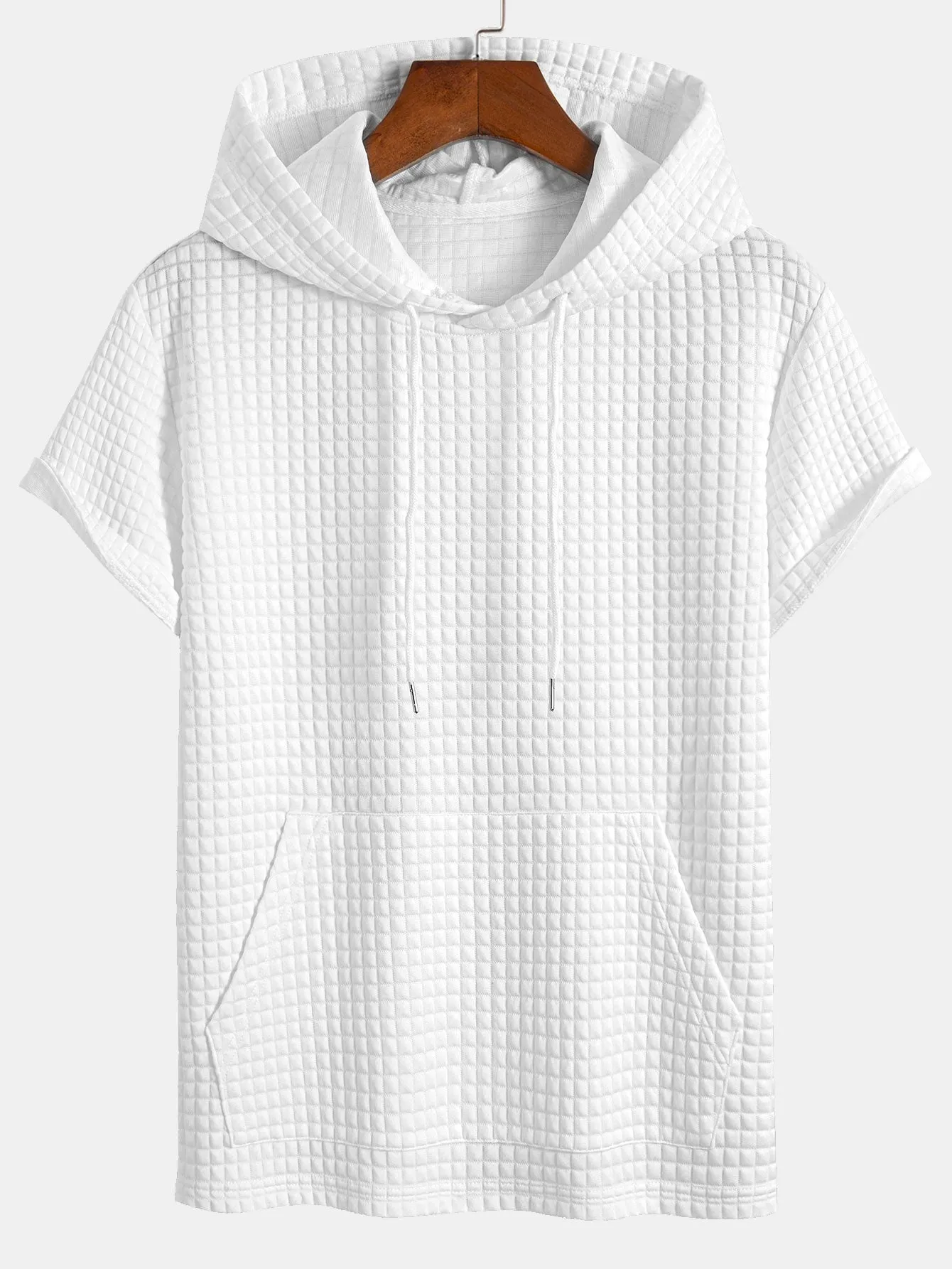 Kangaroo Pocket Waffle Hoodie T-Shirt & Shorts