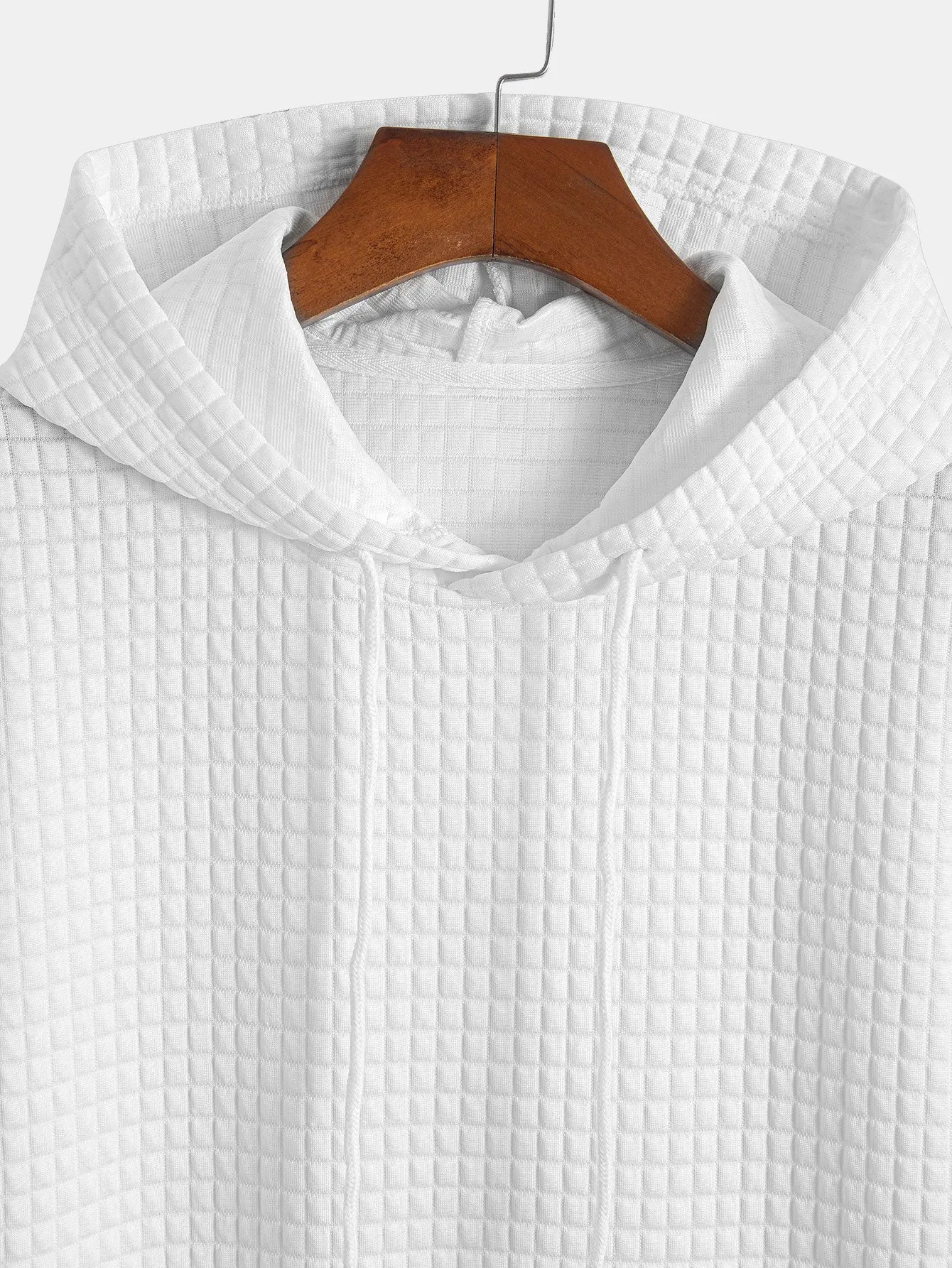 Kangaroo Pocket Waffle Hoodie T-Shirt & Shorts