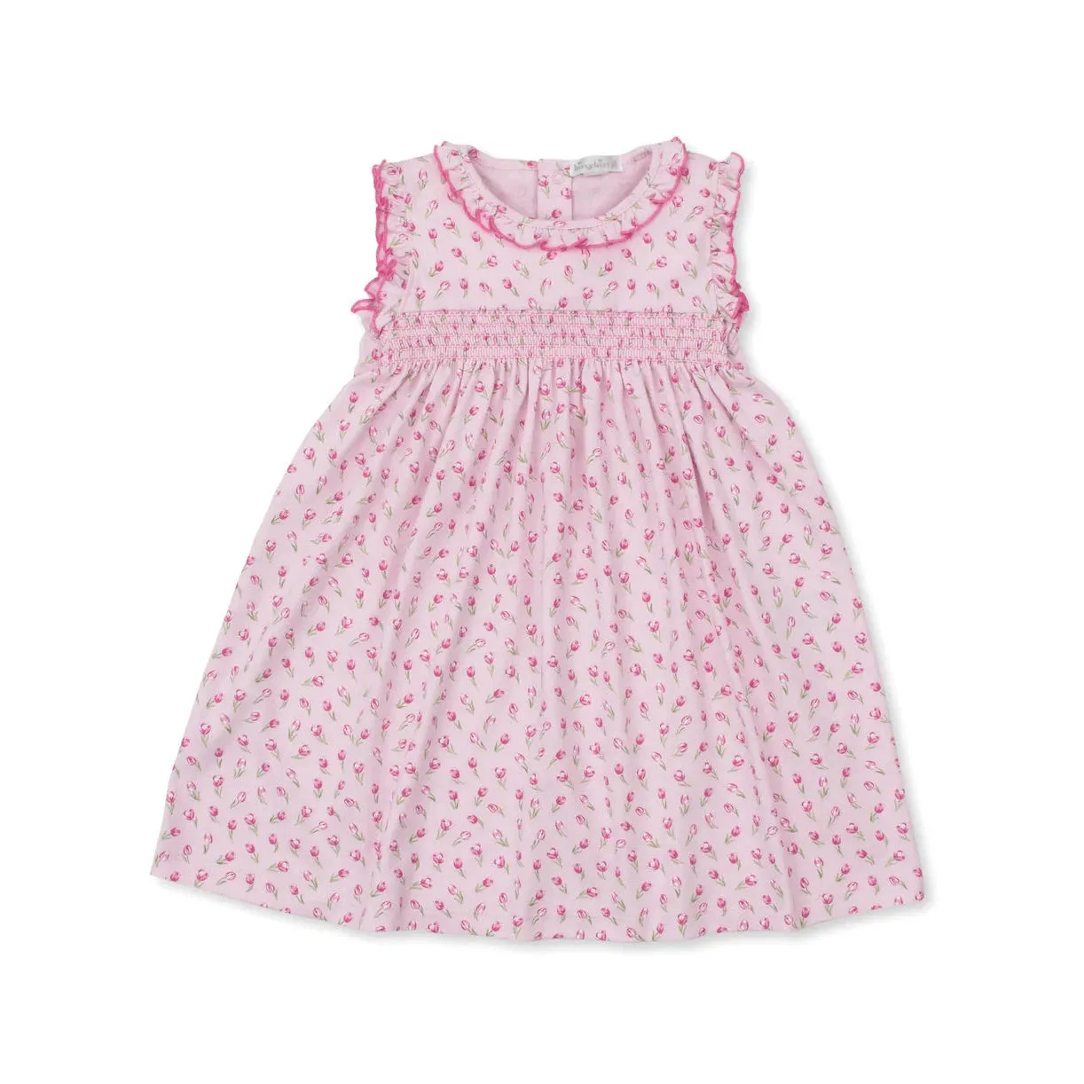 Kissy Kissy Tulip Blossoms Pink Smocked Dress