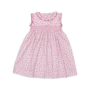 Kissy Kissy Tulip Blossoms Pink Smocked Dress