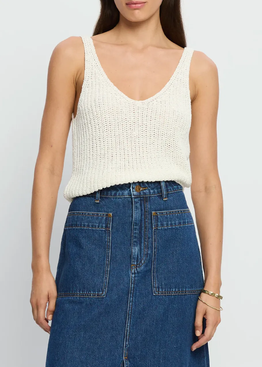 KIVARI Lani Knit Cami - Ivory