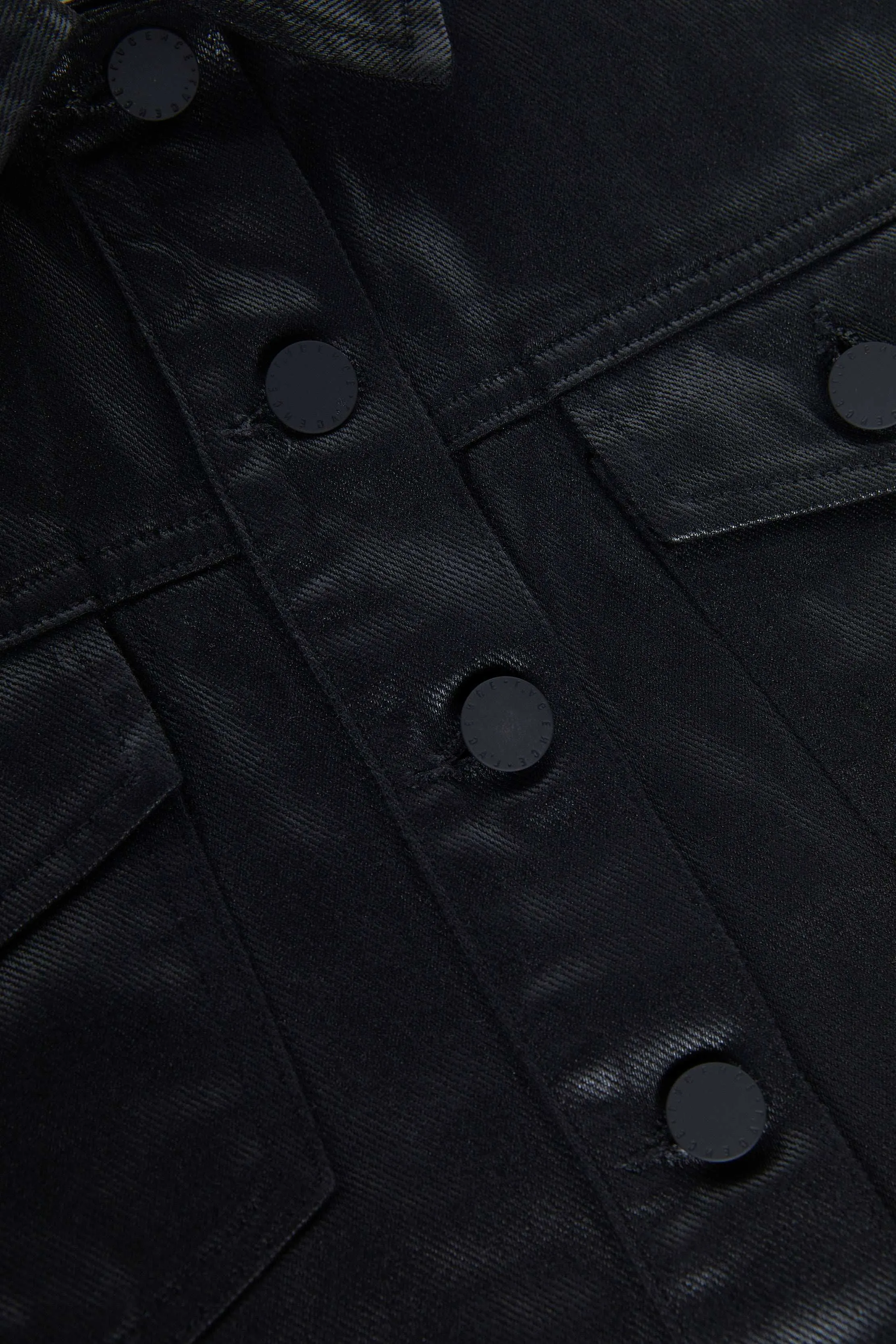 Koda Coated Cropped Denim Jacket