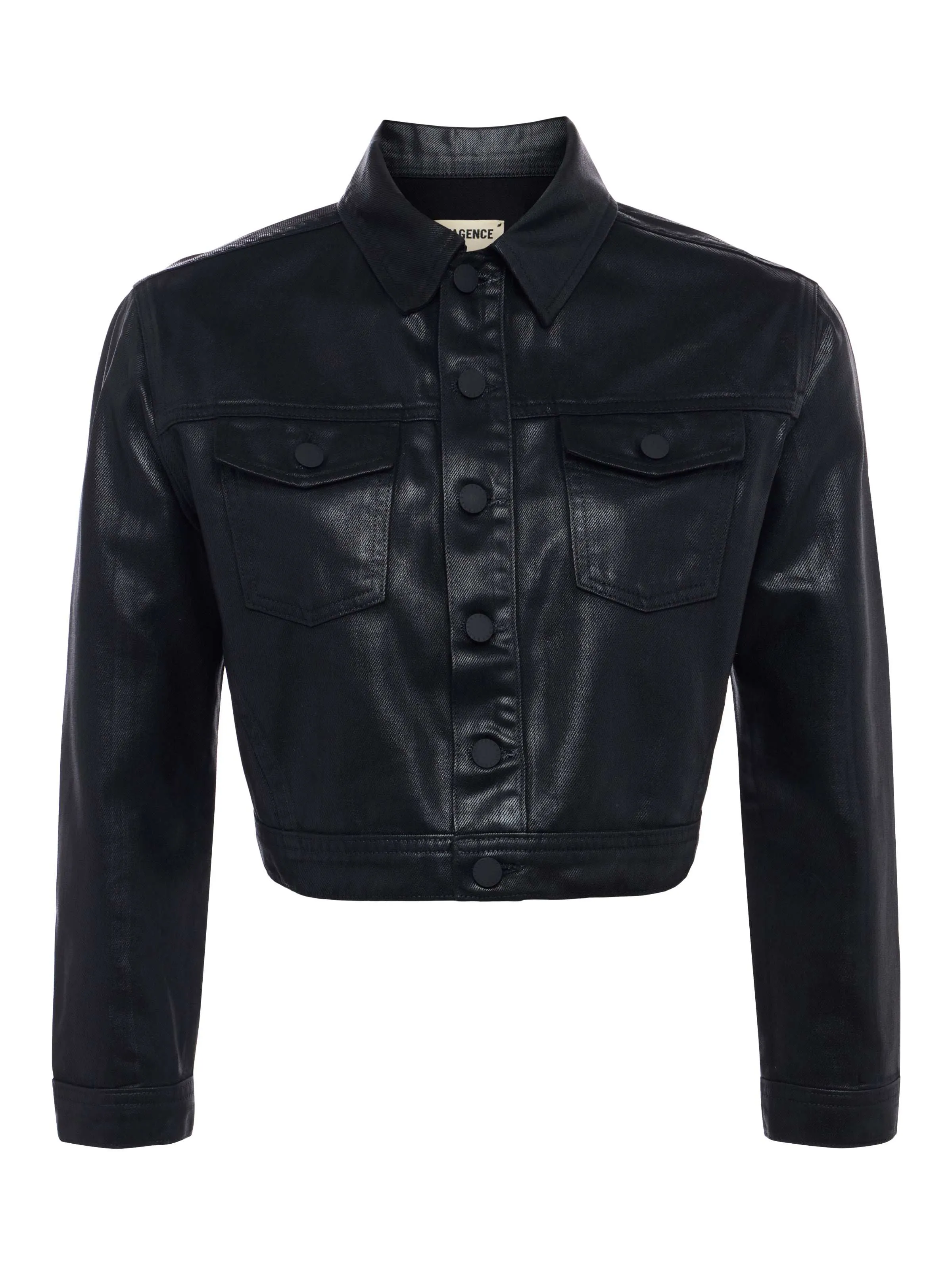 Koda Coated Cropped Denim Jacket