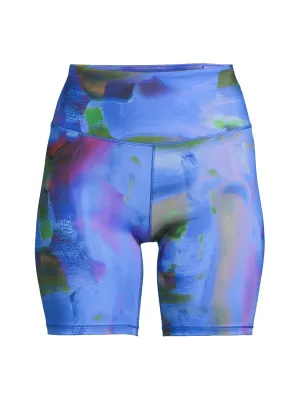 Legginsy CASALL Nostalgia Print Biker Shorts niebieski