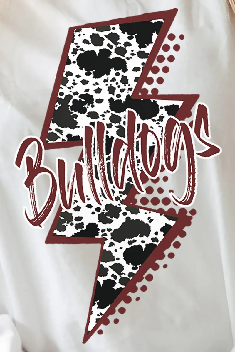 Lightning Strike Bulldogs Heavy Cotton Long Sleeve Adult T-Shirt